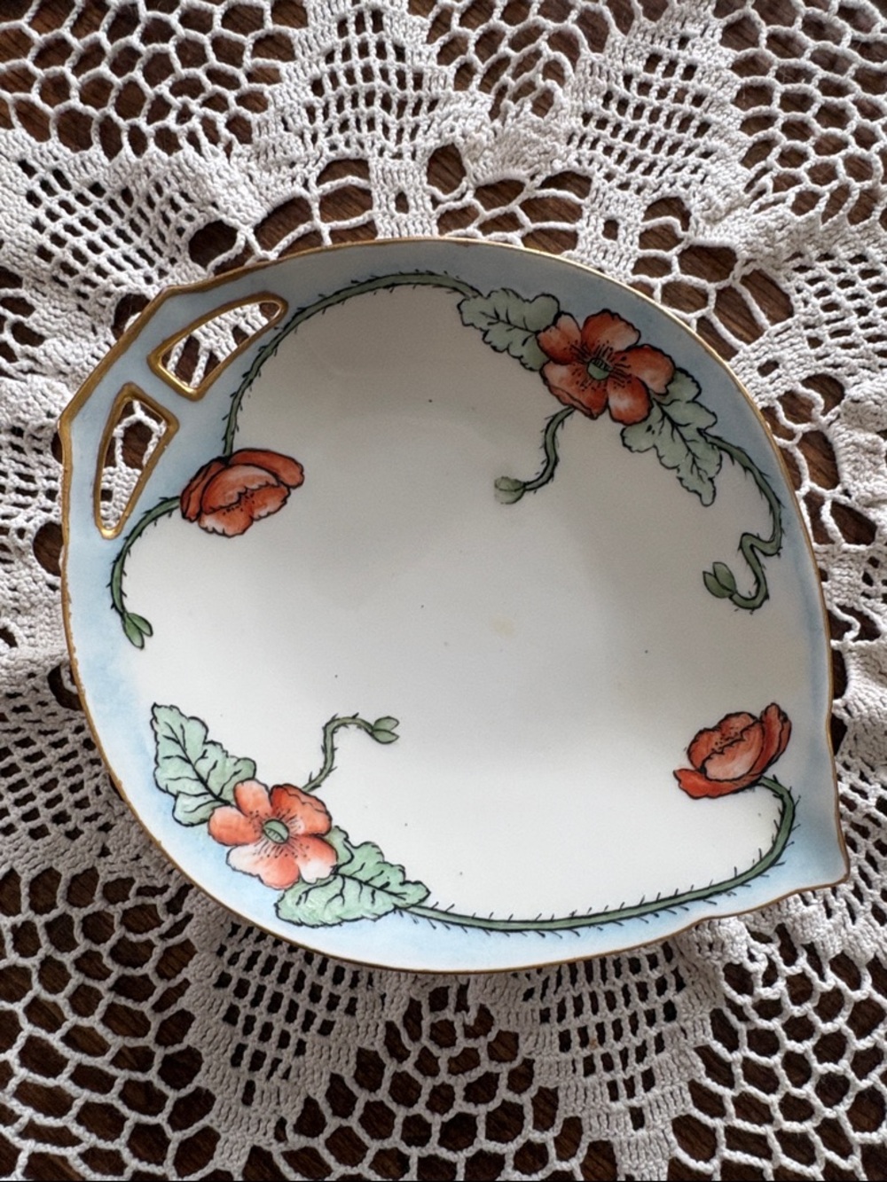 Antique hand painted dish
